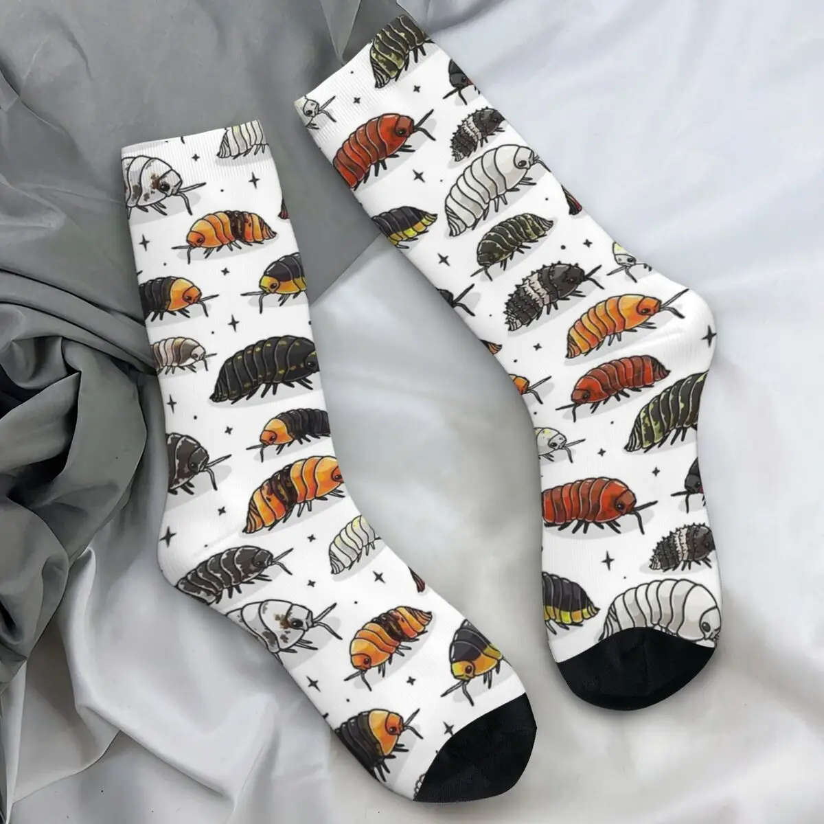 Isopods Insect Animal Socks Wlidlife Kawaii Stockings Men's Quality Running Sports Socks Autumn Pattern Anti Slip Socks