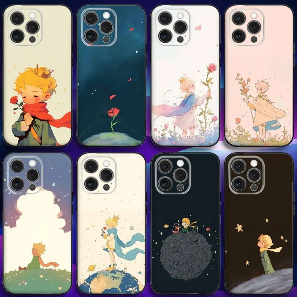 

L-little P-Prince Phone Case For iPhone 16e,16,15,14,13,12,11,Pro,X,XS,Max,XR,Plus,Mini Soft Black Cover
