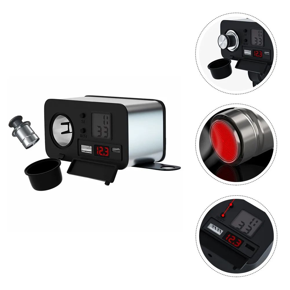 

Motorcycle USB Aluminum Alloy Silicon Cigarette Lighter Socket Cellphone Point Coil Waterproof Dustproof Fast Secure