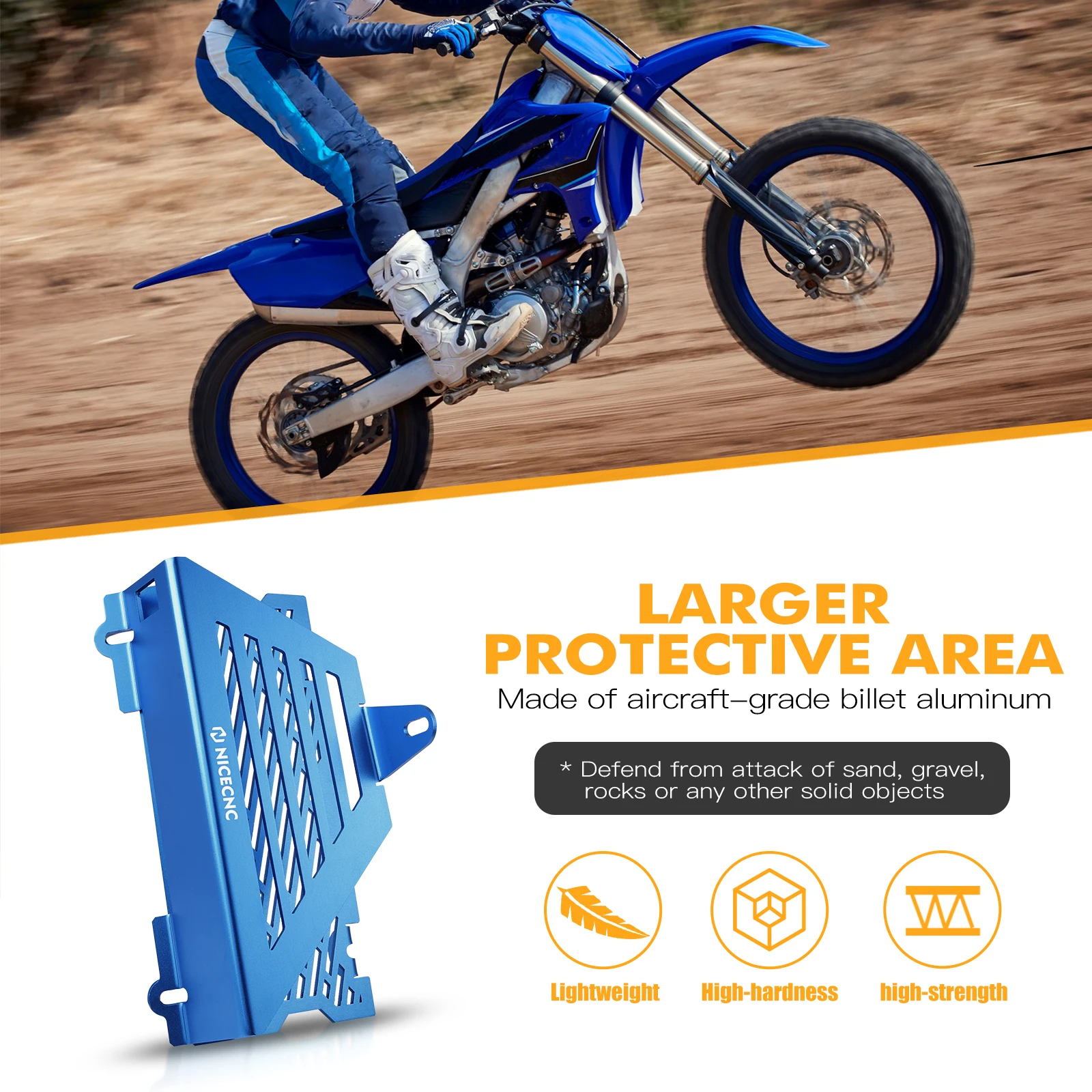 NiceCNC Heat Radiator Guard Grille Cover Protector Kit for YAMAHA YZ 250 250X YZ250 2002-2023 YZ250X 2016-2023 2022 Motorycle