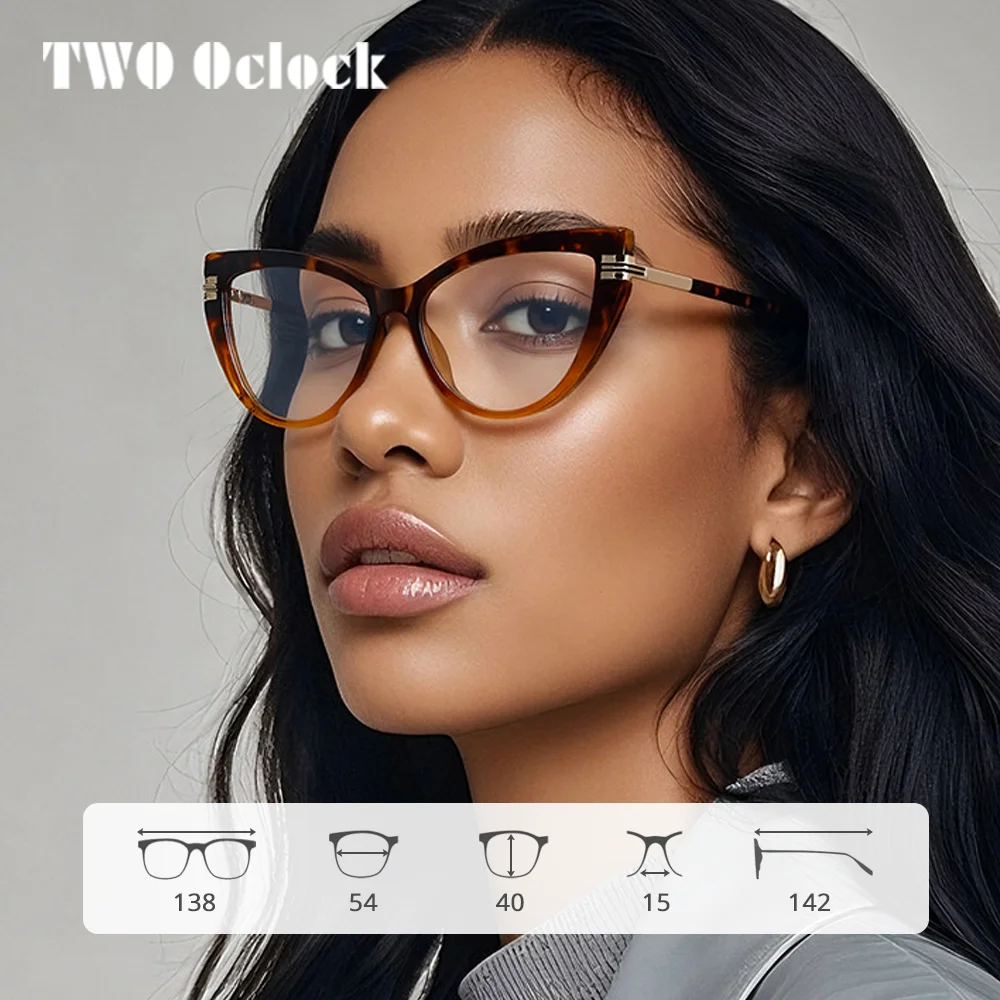 

Оправы для очков «кошачий глаз» для женщин, дизайнерские, люксовые, градиентные, двухцветные, из TR90, в стиле обычных очков, с защитой от синего света, 2026