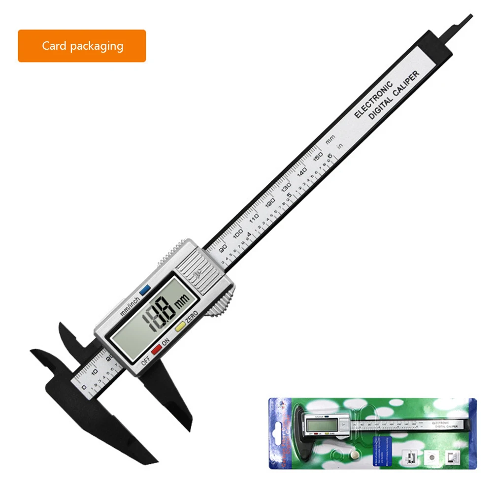 0-150mm Caliber Measurement Ruler High-strength Plastics Digital Gauge Caliper 4 Measuring Functions Mm/inch Units Gauging Tools