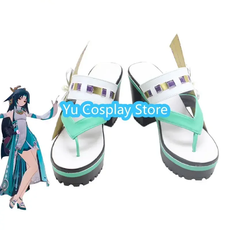 

Yu-Cosplay Yae Miko Xiao Cosplay Shoes Game Genshin Impact Cosplay Prop PU Leather Shoes Halloween Carnival Boots Custom Made