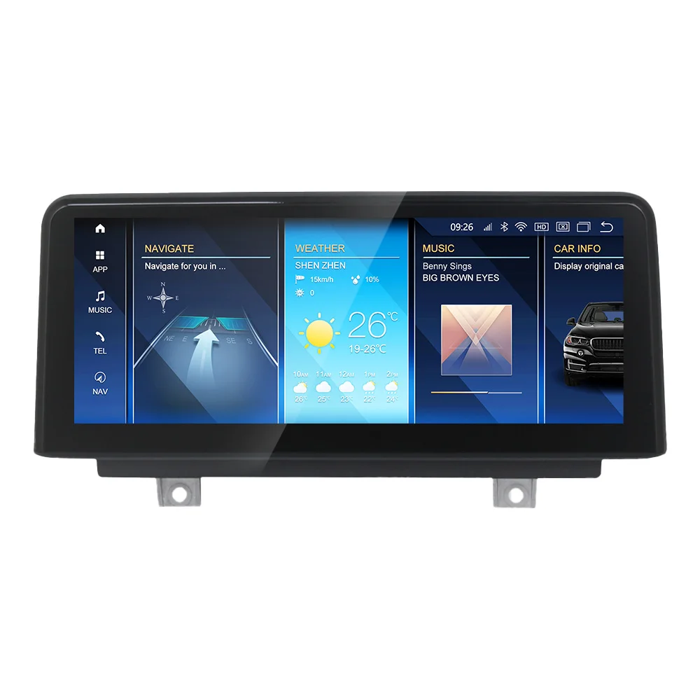 8+256G Android 12 Qualcomm Snapdragon 662 Car Video for  3 4 Series 2013-2017 F30 F31  F36 NBT Blu-ray Anti-glare Screen