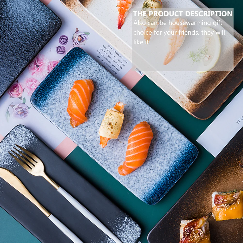 

1Pcs Ceramic Sushi Tray Premium Material Japanese Style Dish Ideal for Parties Restaurants Home Dining Gift Option