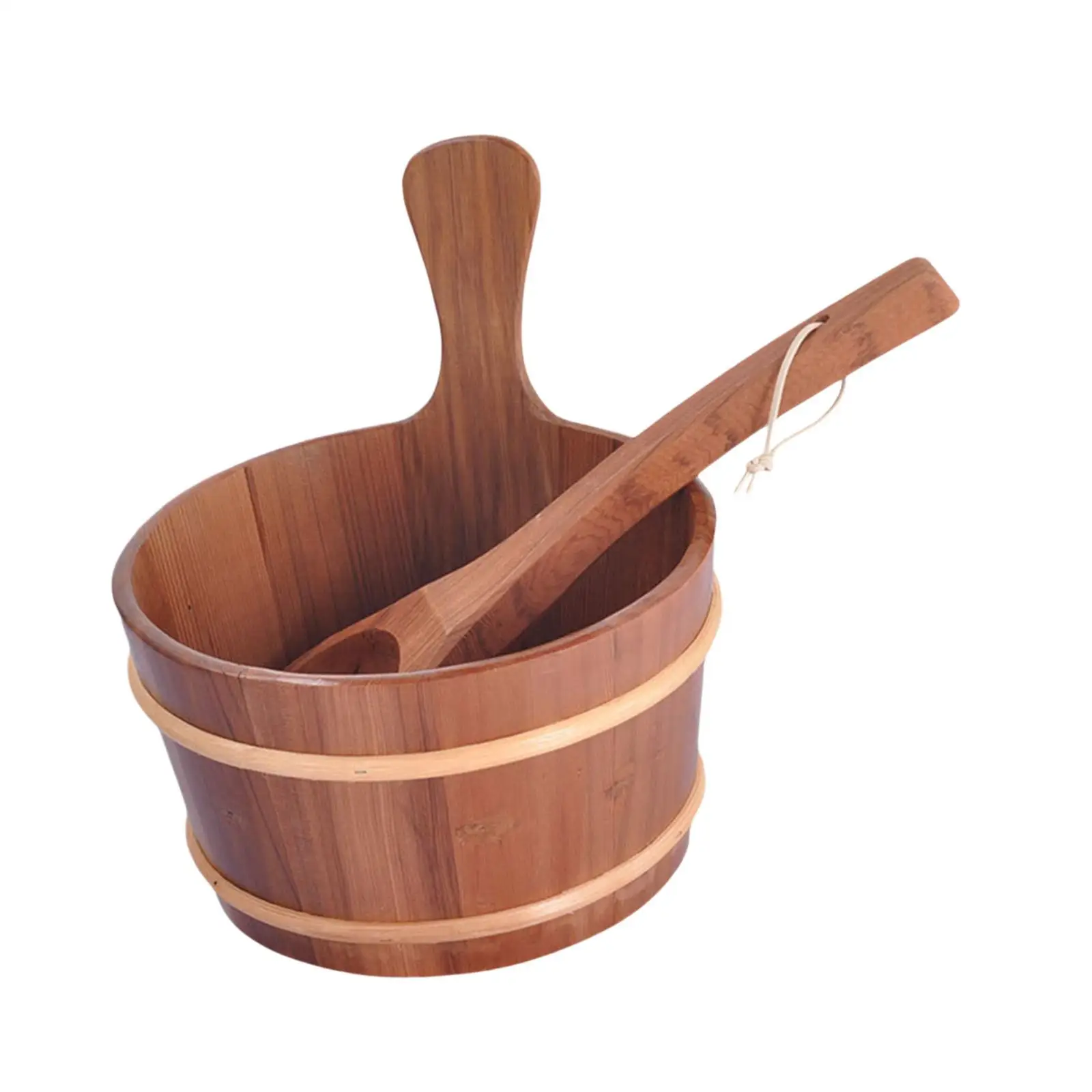 4L Milk Pail Versatile Sauna Bucket and Ladle for SPA Swimming Pool Bathroom