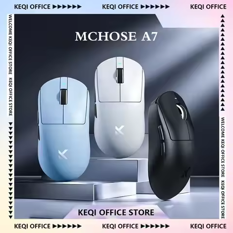MCHOSE A7 Series Mouse PAW3950 8K Top Speed Receiver Ergonomics 2.4G Wireless Gaming E-Sports Mice Customized PC Accessory Gifts