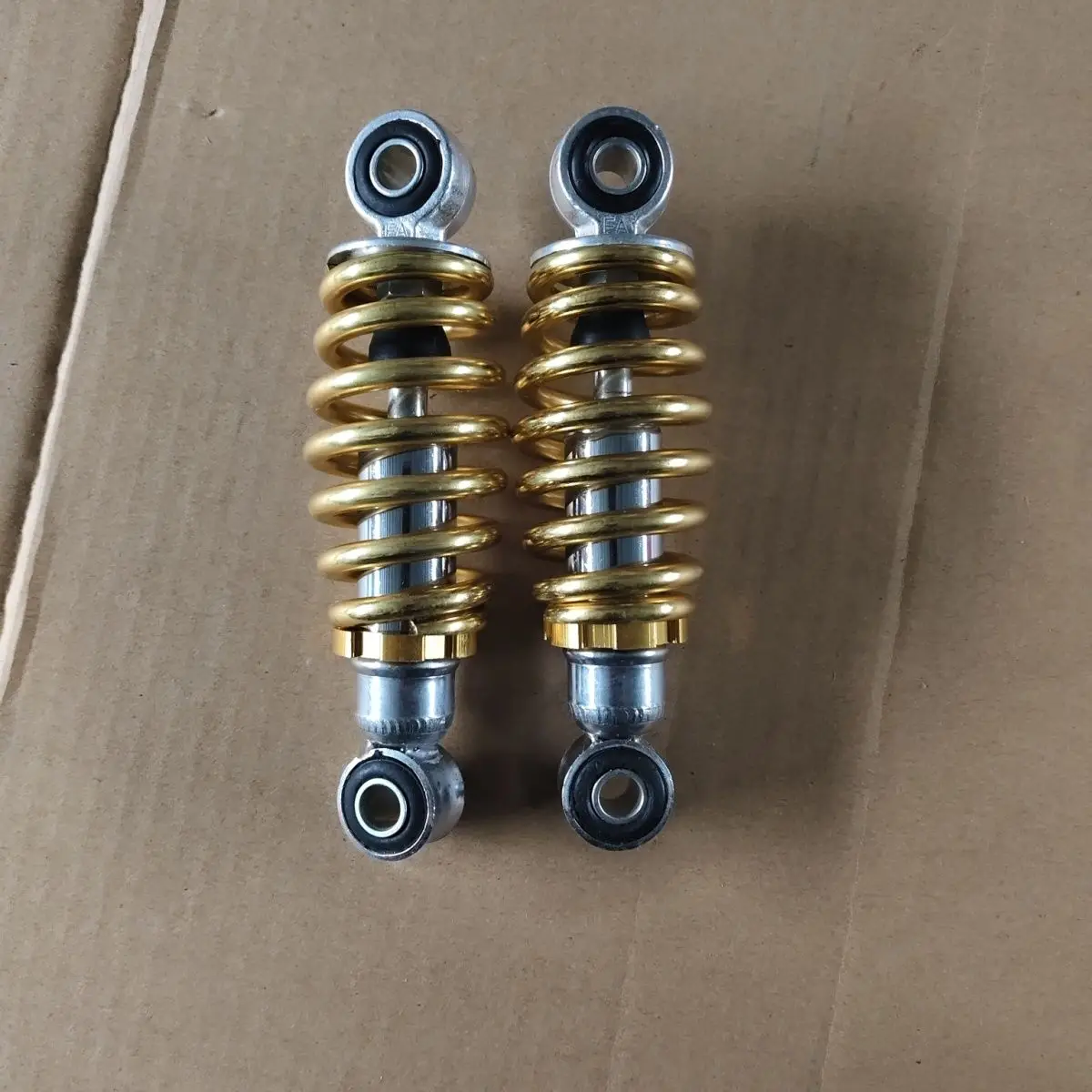 2Pcs Gold Metal Bicycle Rear Shocks Durable Adjustable Mountain Bike Suspension Damper for Cycling Outdoor Riding Replacement