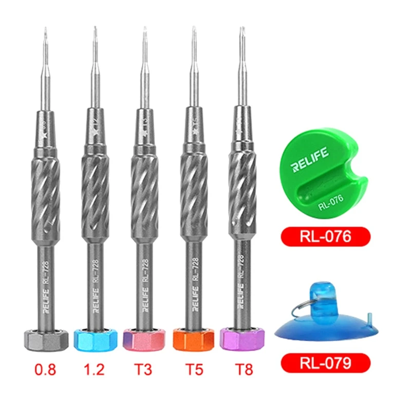 PWS RELIFE RL-728A Screwdriver Set For Phone And Laptop Repair Strong Magnetic Disassembly S2 Sturdy Bolt Driver Tools