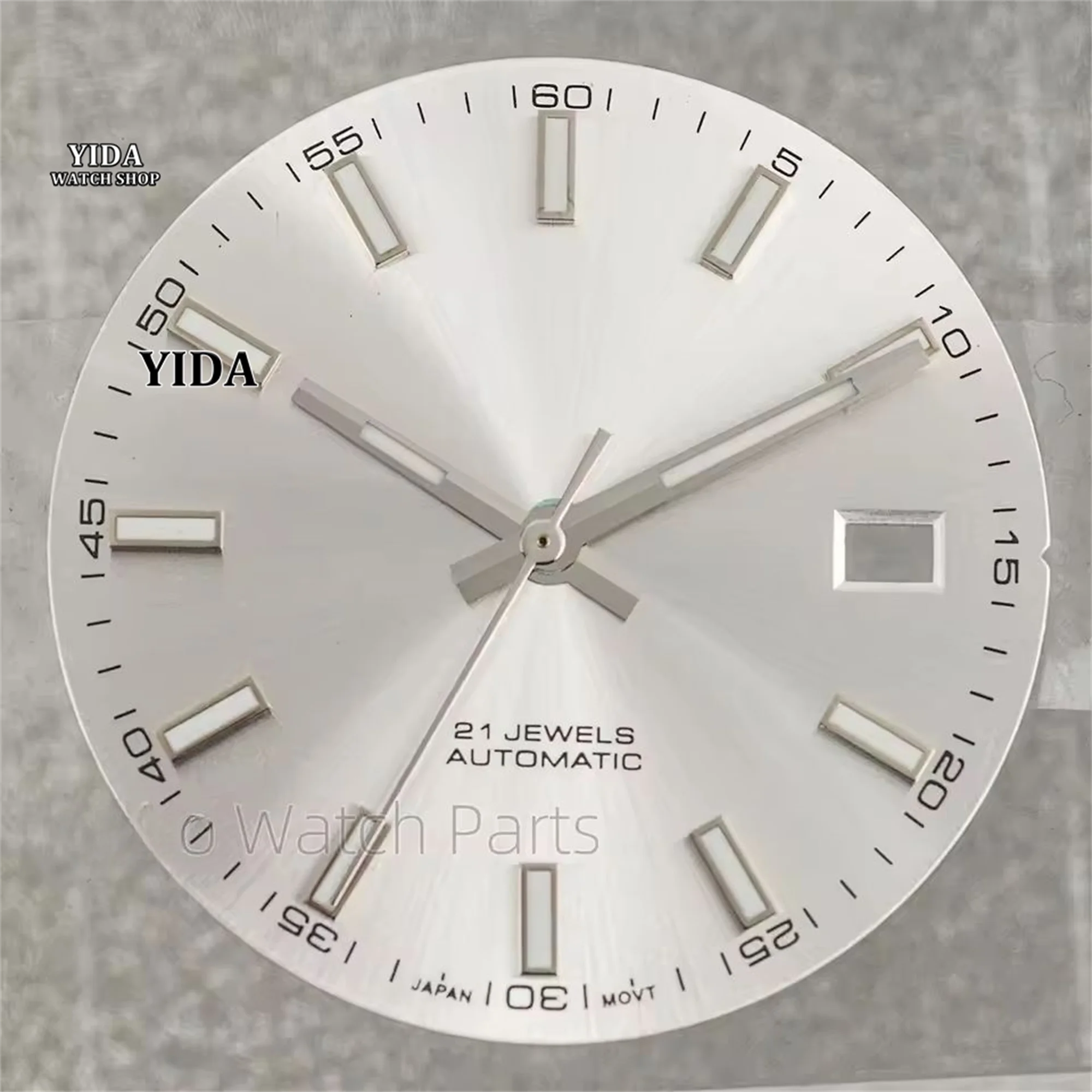 31MM Watch Dial Blue Black White Yellow Gray Green Luminous Diamond Face for Datejust NH35 NH36 Automatic Movement Replacements