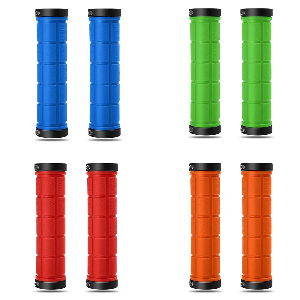 Comfortable Silicone MTB Grips Non-Slip 22.2mm Bicycle Handlehold Cover Dual Lock Ring Bike Accessories For Scooter