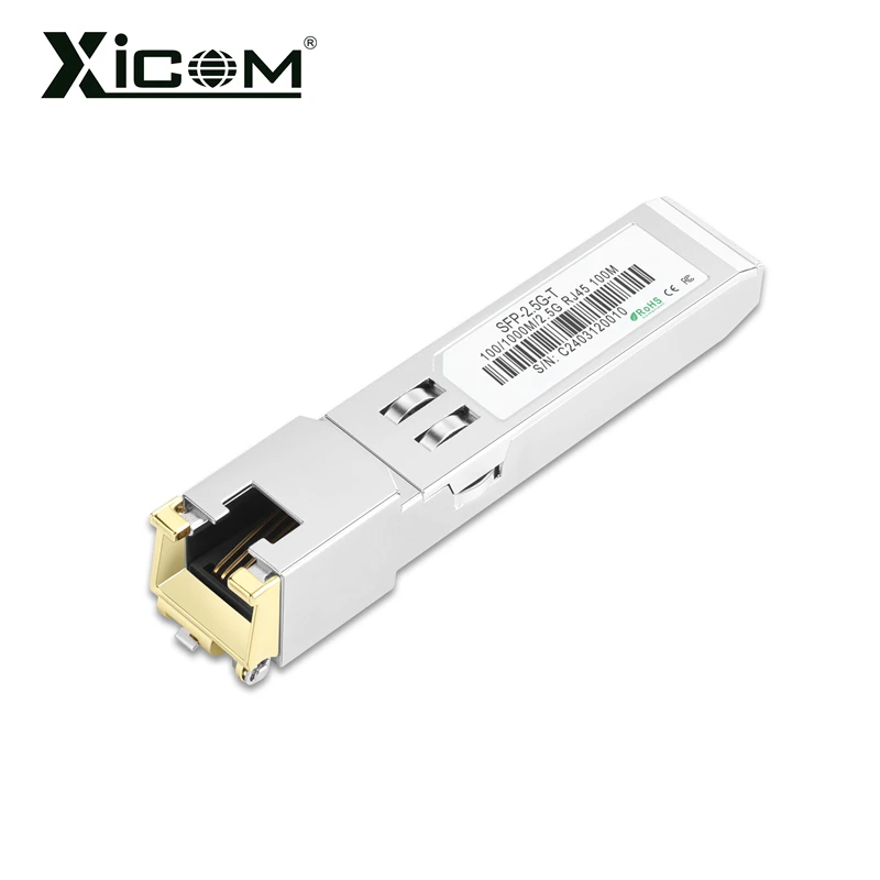 

Xicom SFP Copper Module 2.5G RJ45 Port 100M Fiber SFP Transceiver Module Optical Ethernet Switch Compatible Cisco/Mikrotik