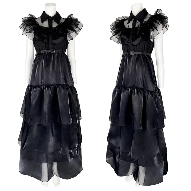 Christesday cosplay dress for girl kids black gothic dresses exact cosplay costumes Halloween party women clothes wa4945