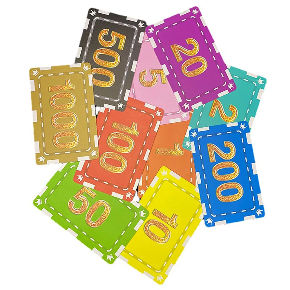 

40PCS Plastic Poker Chips Scorecard Set Entertainment Coins Waterproof Texas Hold'em Multiple Denominations Chips