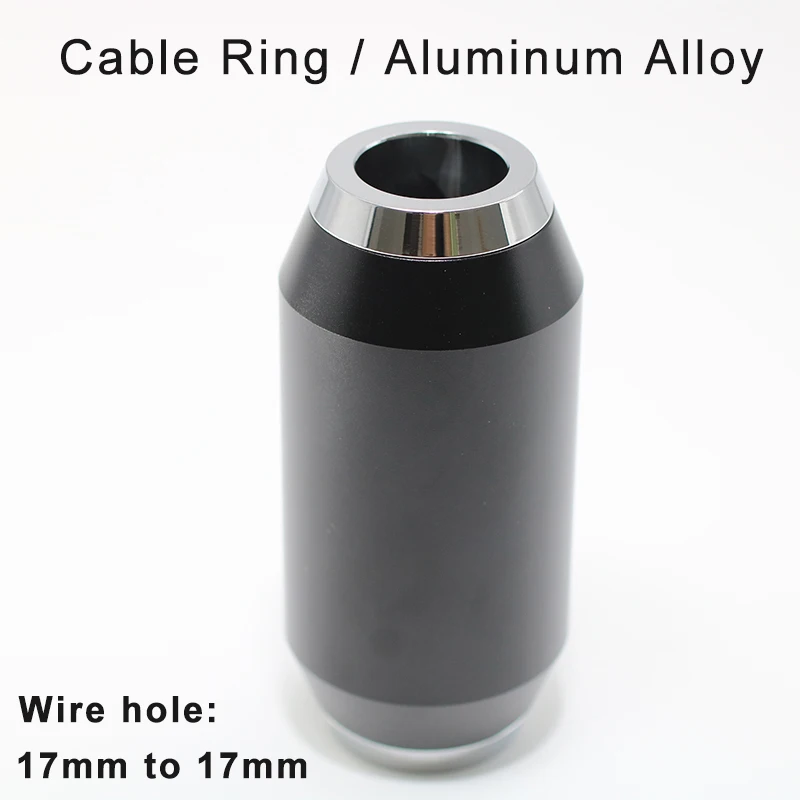 Heavy Duty 17mm Aluminum Alloy Cable Tube Clip Silver Copper Coaxial Y Splitter HIFI Accessory for Large Speaker Power Cables
