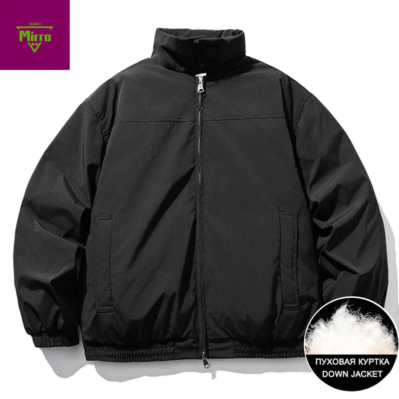 

Men Winter Down Jackets 85% White Duck Puffer Jackets Thicken Warm Parkas Bubble Coat Harajuku Oversized Padded Jackets Outwear