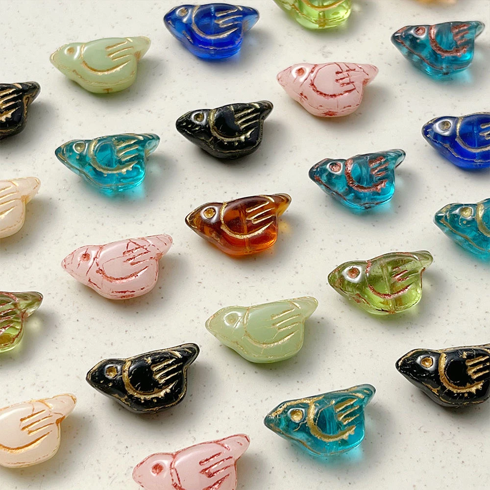 

Cordial Design 50Pcs 11*22MM Bohemian Crystal Beads/Hand Made/DIY Czech Glass/Bird Shape/ewelry Findings & Components #18308