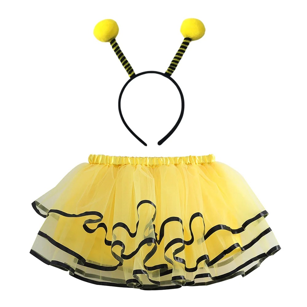 Baby Mädchen Biene Tutu Rock Outfit für Kinder Weihnachten Biene Kostüm Kleinkind Mädchen Halloween Cosplay Biene Kostüm Kind Geburtstag Tutus