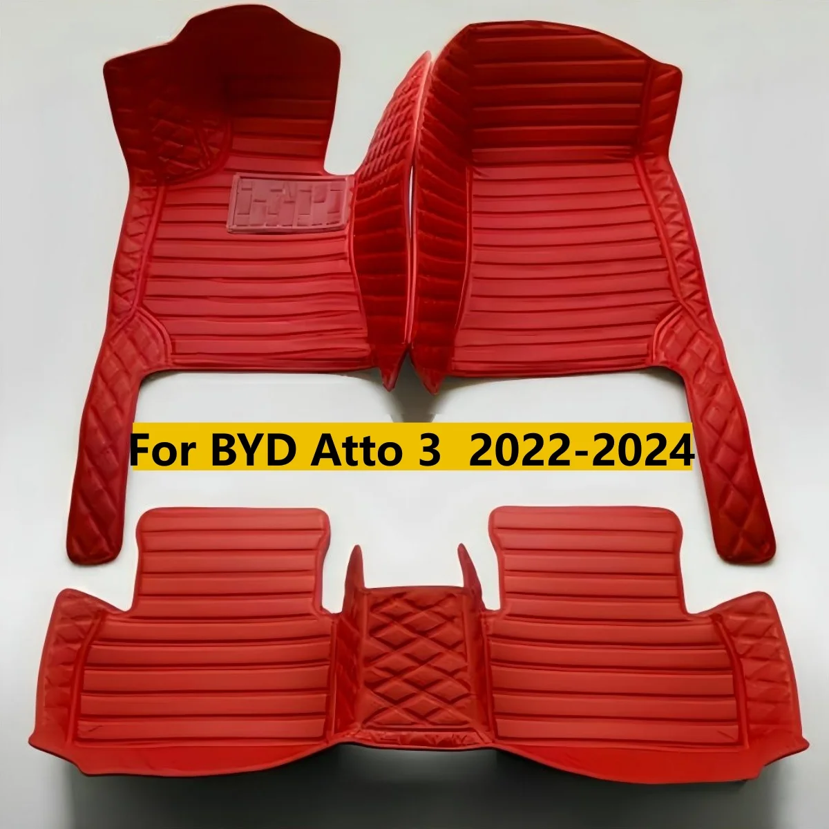 

For BYD Atto 3 2022-2024 Artificial Leather Custom Car Floor Mats Auto Interior Details Accessories Carpet