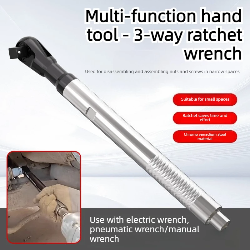Universal Offset Impact Extension Wrench High Torque Ratchet Tool for Automotive Tight Space Repair - DIY Professional Mechanics
