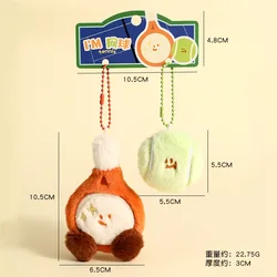 Fashion Racquet Accessories Plush Table Tennis Chain Keychain for Sport Lovers Gift Tennis Billiard Doll Bag Pendant Car Keyring