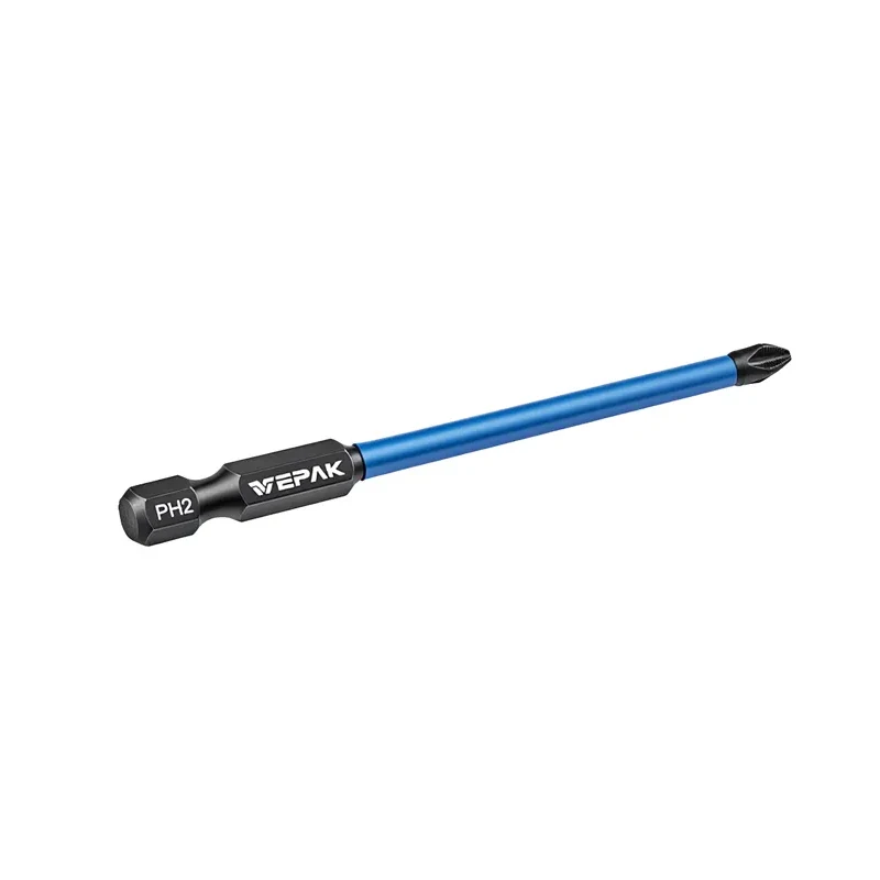 VEPAK VP1PH2090-2 Phillips PH2 Impact Bit 90MM  2-Pack Features Impact Resistance And An Anti-Slip Coating