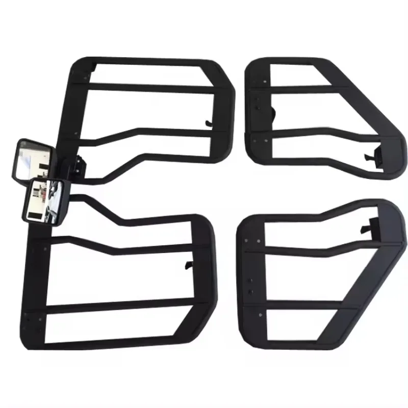 

Newest Crossbar Style Tube Doors with Side View Mirror for 2018+ Wrangler JL/JT 4 Door