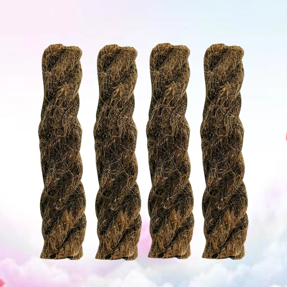 

4Pcs Waxed Cotton Cord Wicks Pre-Waxed Low Smoke Cotton Core for Making Outdoor Camping Waterproof Fire Starter
