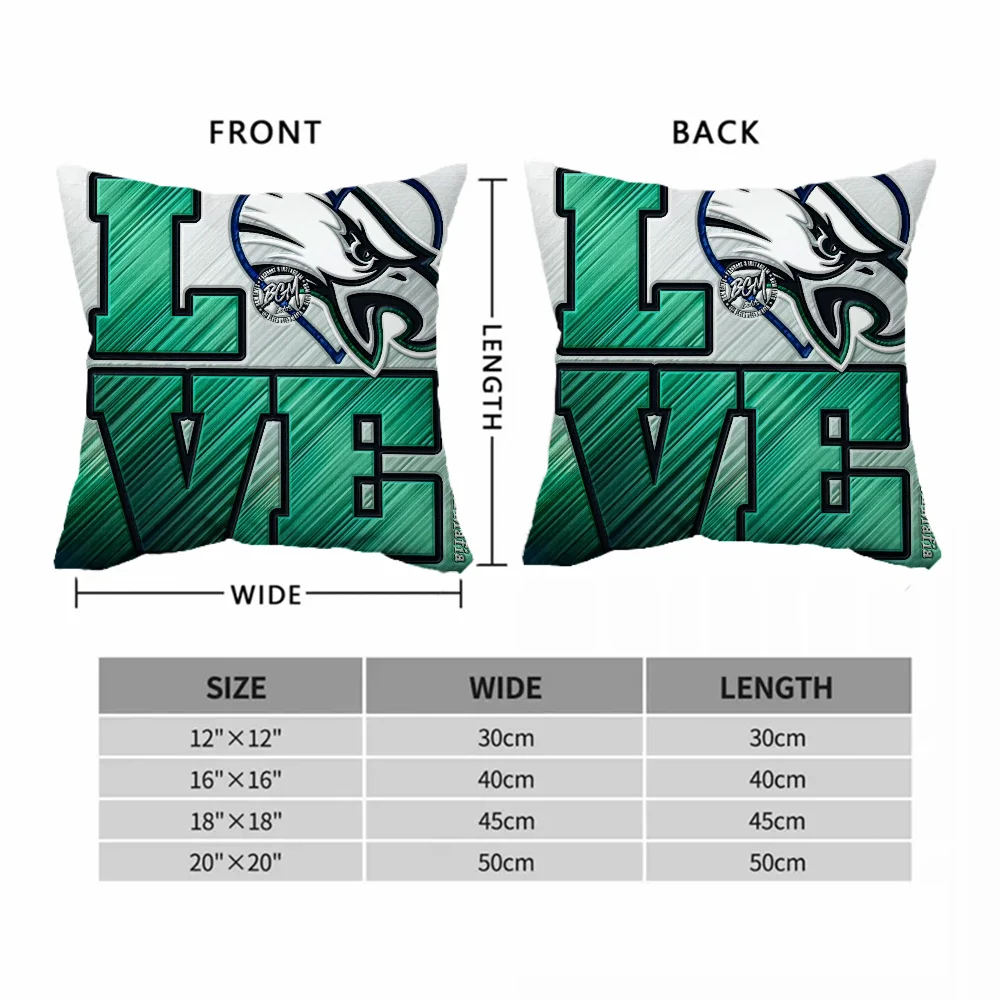 Philadelphia E-Eagles Cushion Cover 45x45 Cushions Covers Decorative Pillowcase for Living Room Home Decoration Accessories Sofa