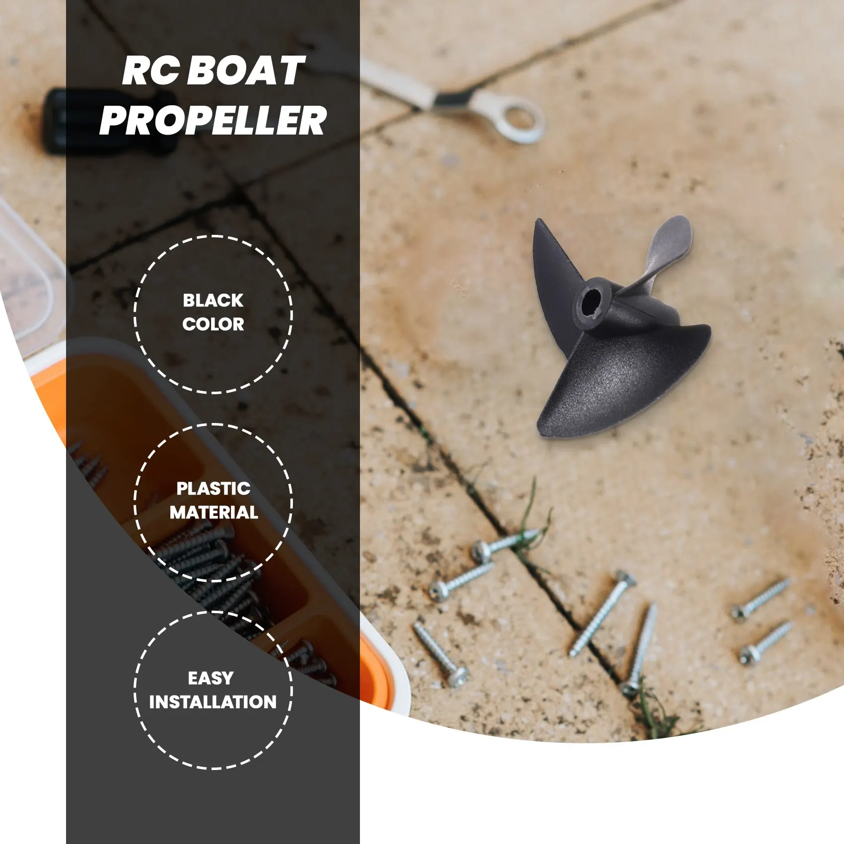 3X P40D47 Three Blades RC Boat Propeller Paddle For Brushless Motor