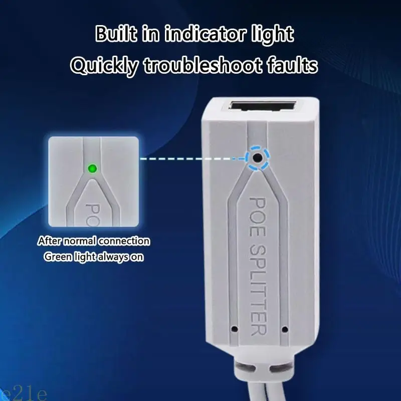 

E21E USB Type C PoE Splitter 48V To 5V For Various Electronic Networking Transmission