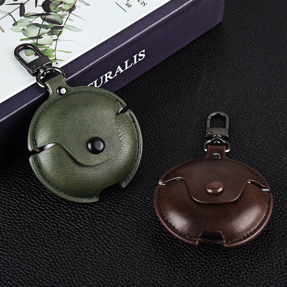 حافظة لهاتف هواوي FreeBuds 4i 5i 6i حافظة جلدية على طراز الأعمال سماعة أذن لاسلكية غطاء مقاوم للصدمات مع ملحقات الخطاف