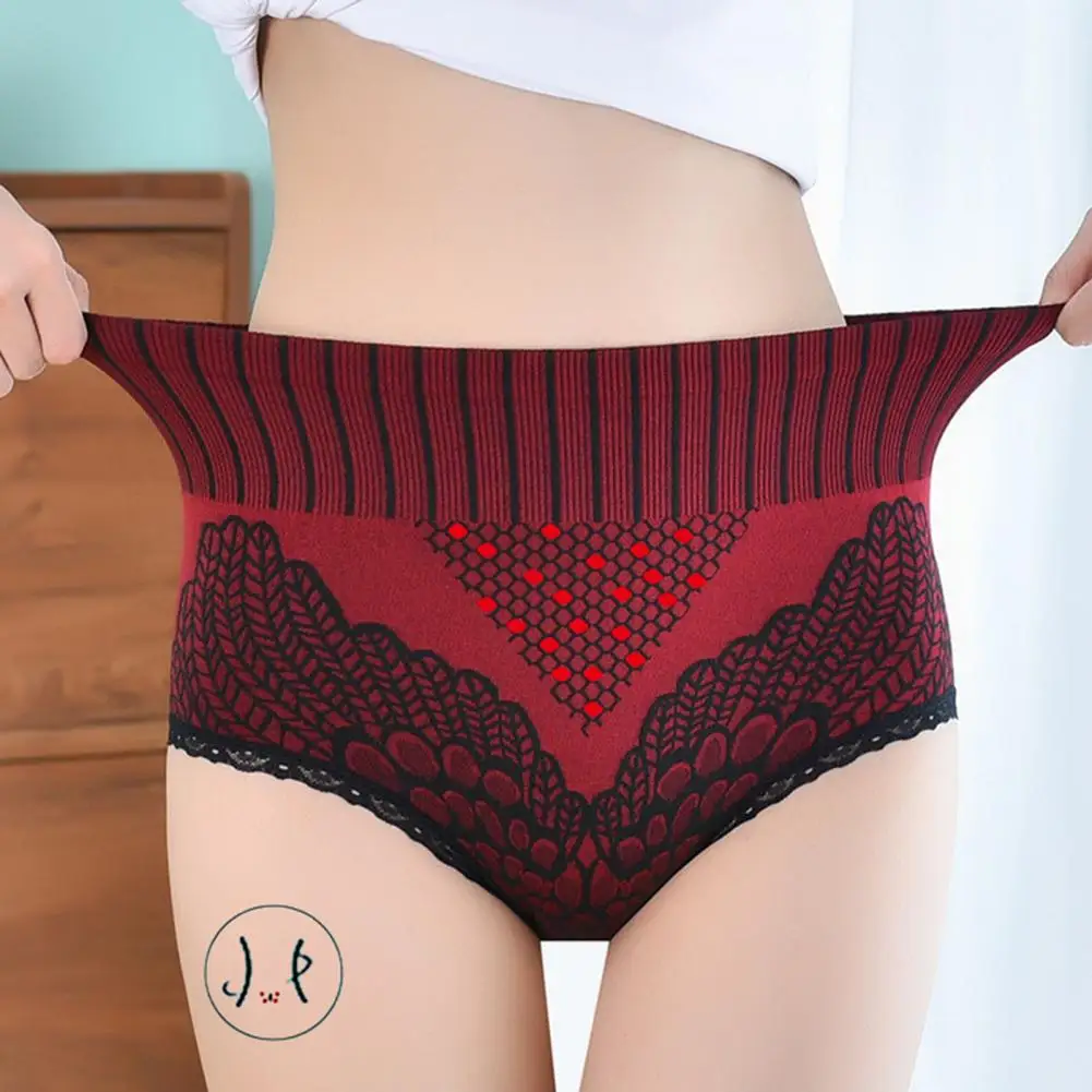 Flower Print Seamless Briefs Tummy Control Lady Panties Breathable High Waist Shapewear Panties Butt Lift Women Briefs Underwear