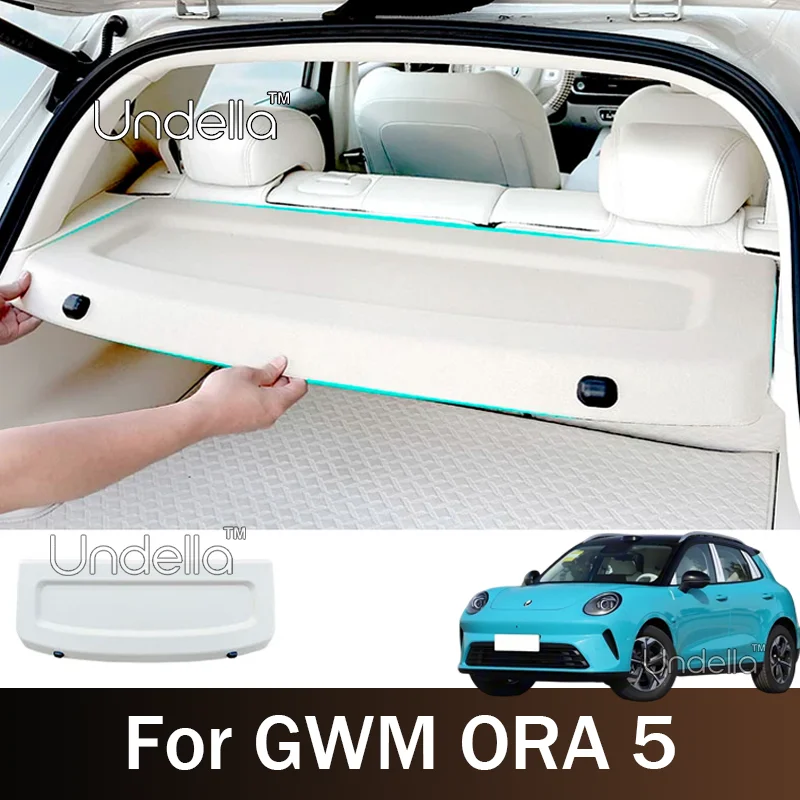 For GWM ORA 5 2026 2027 Not-retractable Trunk Cargo Cover Parcel Rack Anti-Peeping Auto Rear Shelf Cargo Interior Accessories
