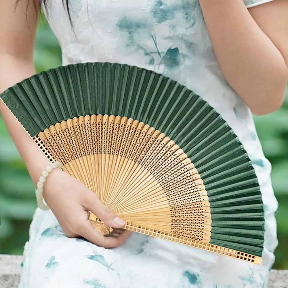 Travel-friendly Folding Fan Portable Bamboo Folding Fan with Tassels Stylish Handheld Accessory for Summer Dance Performances