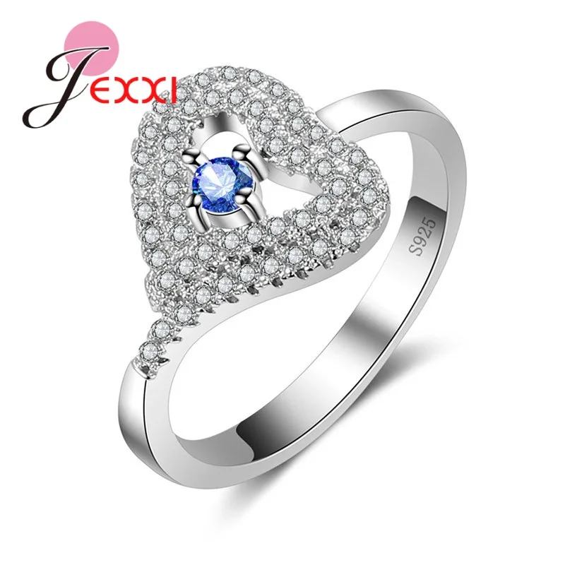 Female Heart Shaped Ring High Quality Fashion 925 Sterling Silver Silver Jewelry Wedding Rings For Women   Best Gifts