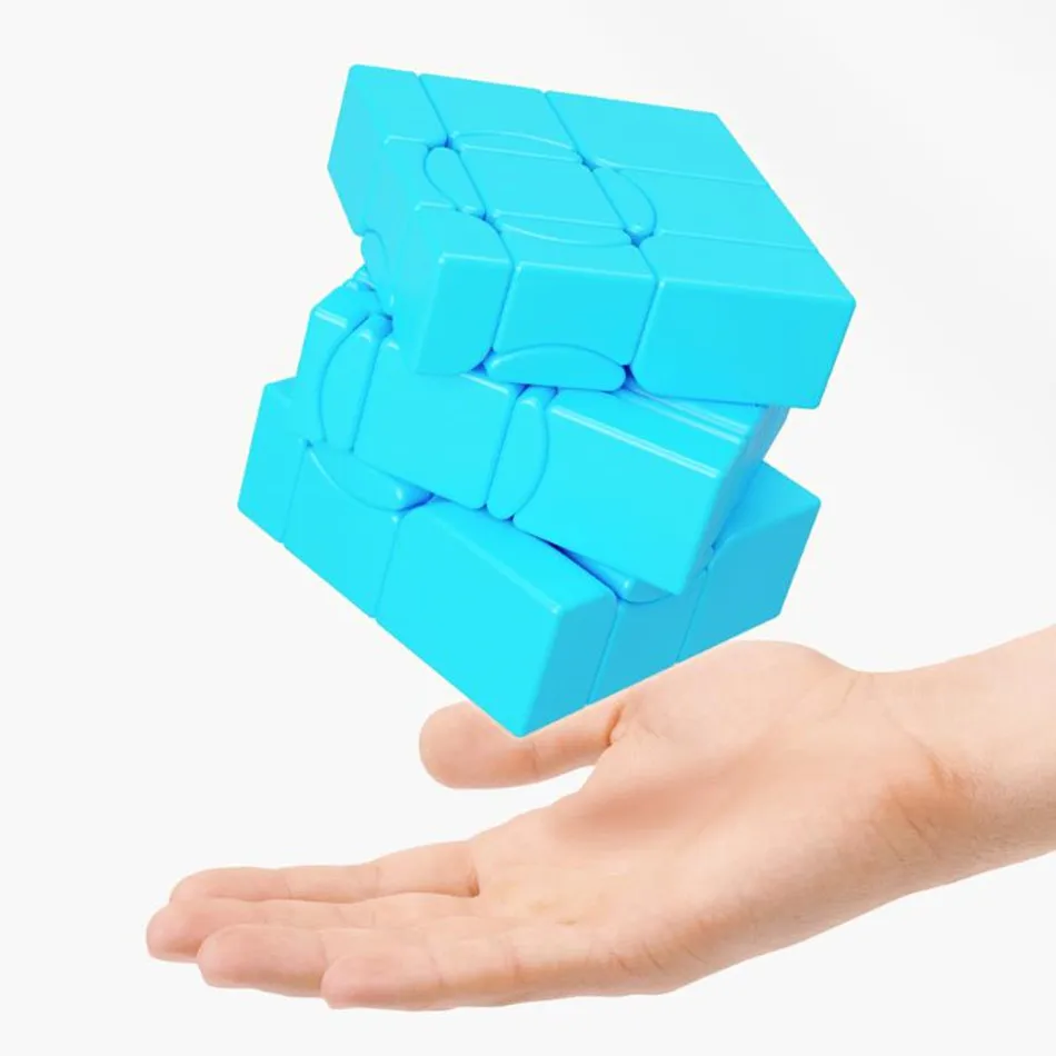 Shengshou cubo de torre mágica circular azul 2x2 3x3 pirâmide cubo mágico sengso cubo mágico para crianças 3x3 brinquedos de quebra-cabeça profissional