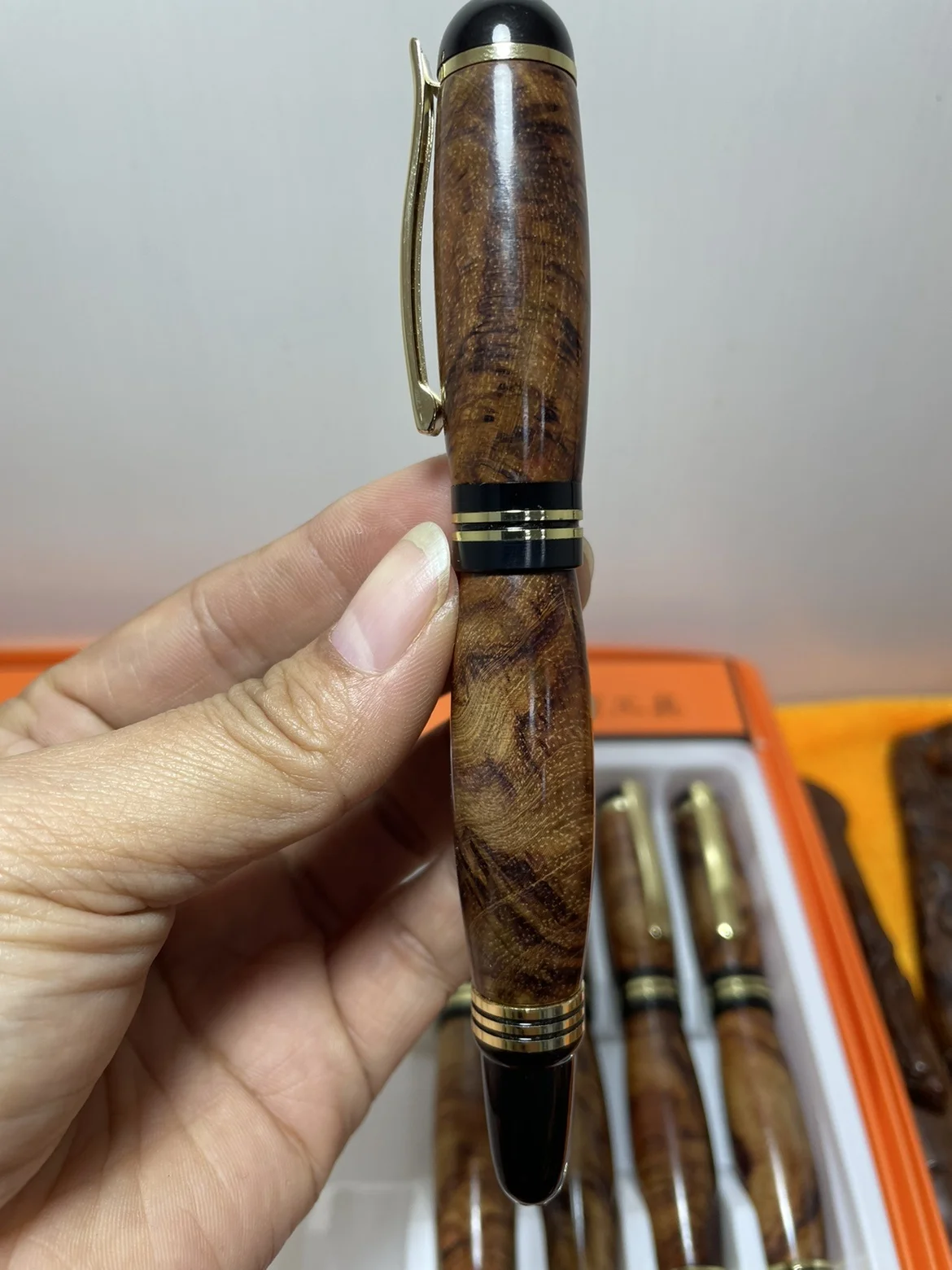 

Handmade Pyrus Pyrifolia Wood Churchill Style Signature Pen