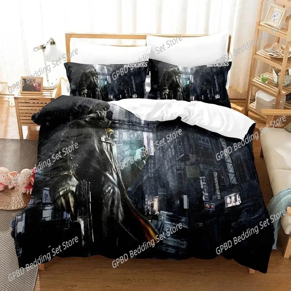 Watch Dogs Bedding Set Single Twin Double Queen King Cal King Size Bed Linen Set