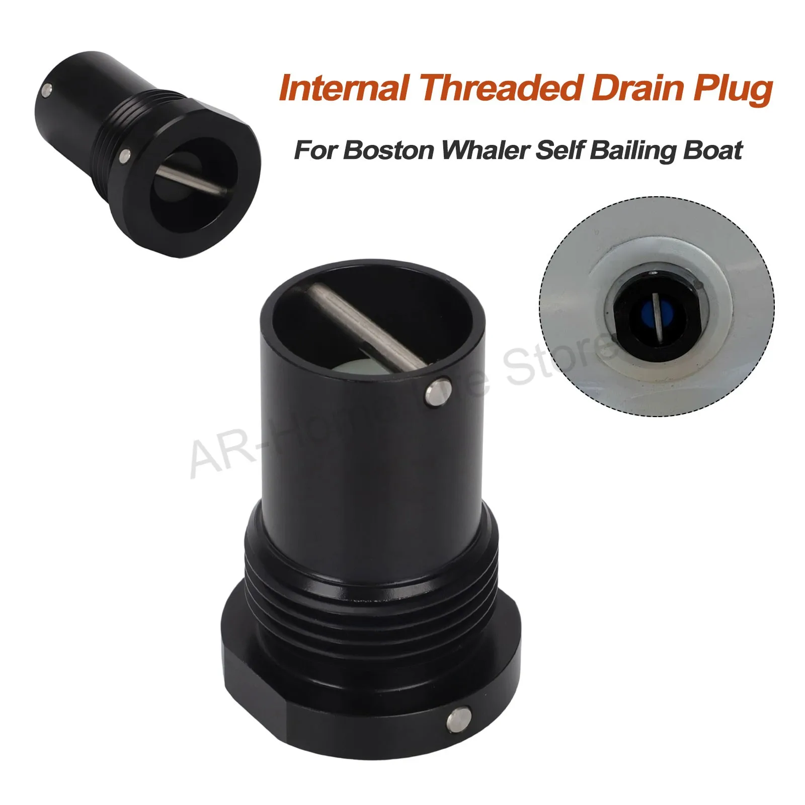 Nuevo Para Boston Whaler barco auto-deslizamiento interno 1 ''drenos roscados tapón de drenaje autoblocante aleación de aluminio