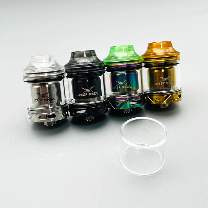 DSX vape wasp nano mtl średnica zbiornik do parownika rta 22mm górne wypełnienie pojedyncza cewka wlotu powietrza regulowane akcesorium zbiornik do