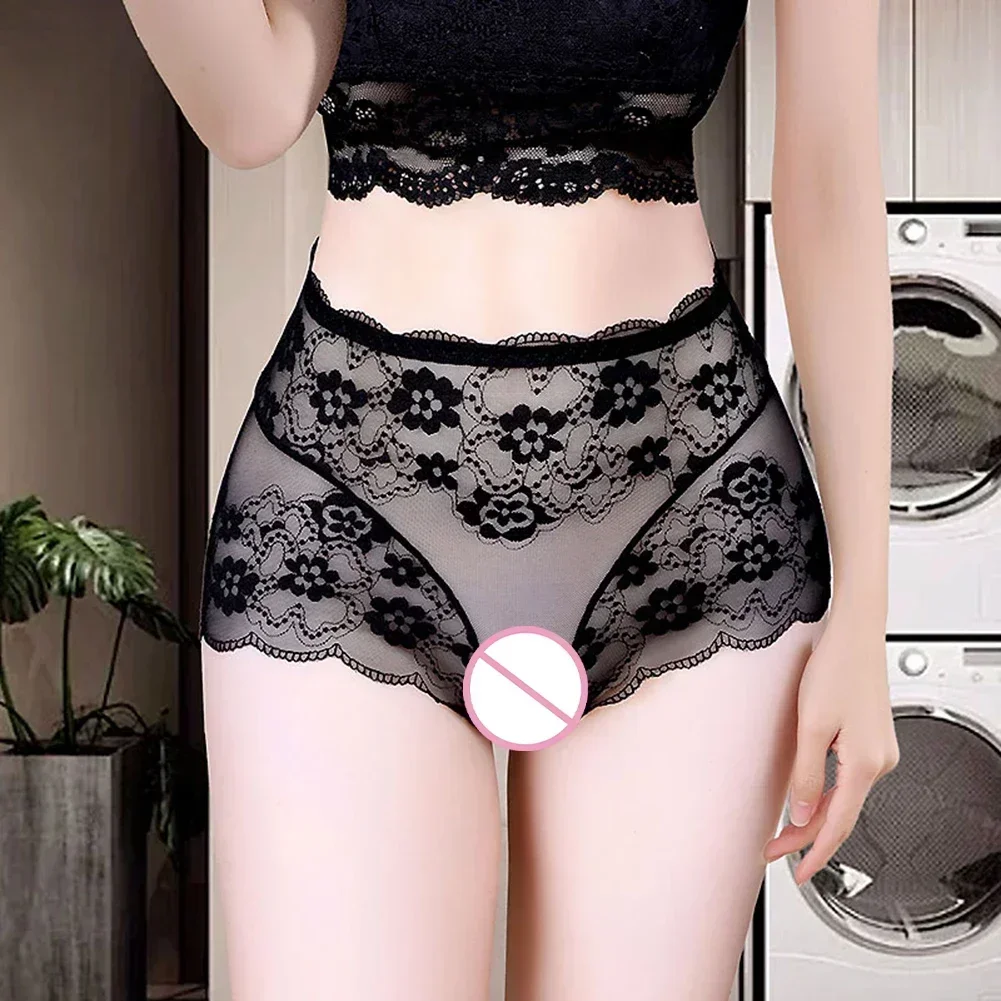 

Comfortable Lace Lingerie Lace Black Sexy Lace Panties Home And Hotel Use Solid Color Design Women s Underwear
