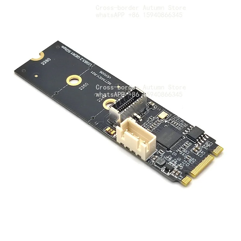 Slot Convert to Type-C Extension Card A Key Type-E Interface Desktop Front USB Expansion Adapter