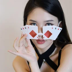 1Pcs Poker Glasses Kids Adult Jack Queen King Ace Sunglasses for Las Vegas Party Casino Night Playing Card Theme Decoration