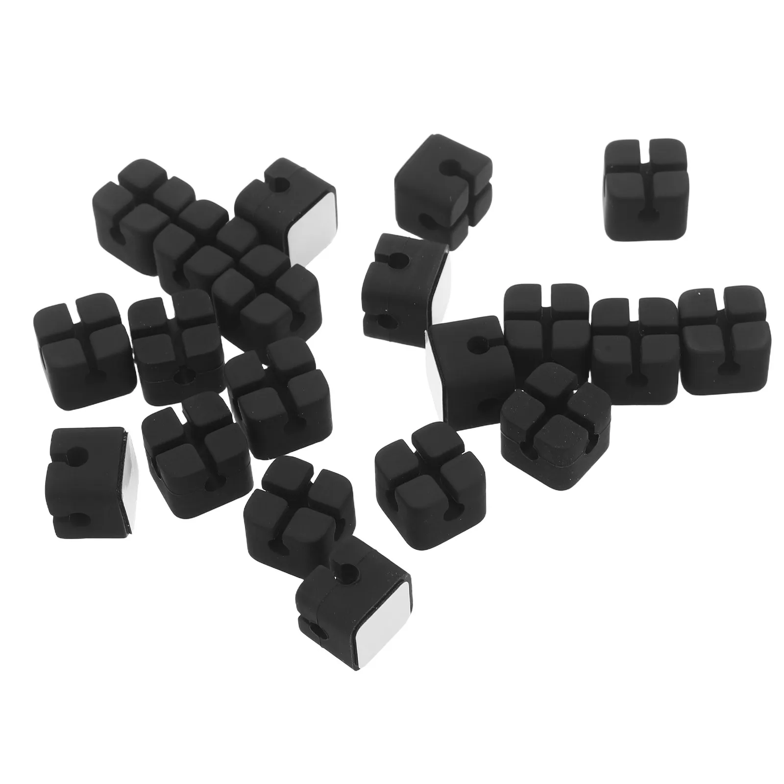 20Pcs Auto Cable Organizer Silicone Cord Keeper for Cars Multipurpose Wire Management Charging Router Audio Cables Car Interior