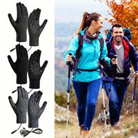 USB Touch Screen Gloves Winter Warm 3-Mode temperature Electric Heated Gloves Heated Motorcycle Gloves for Cycling Running Drivi