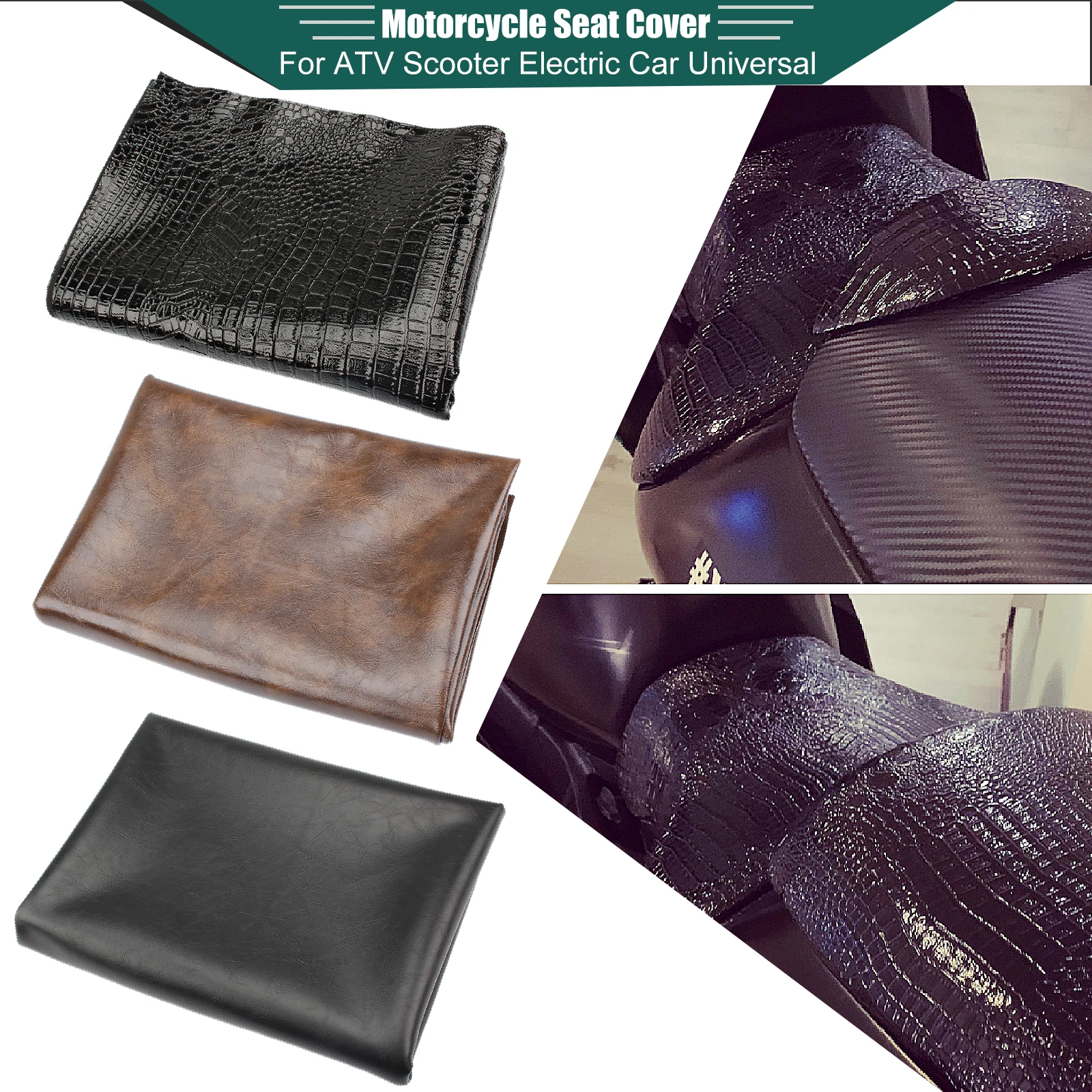 70*100cm Motorcycle Seats Cover Waterproof PU Leather Anti Slip Wear-Resistant Protector Covers For For ATV Scooter Street Bikes 