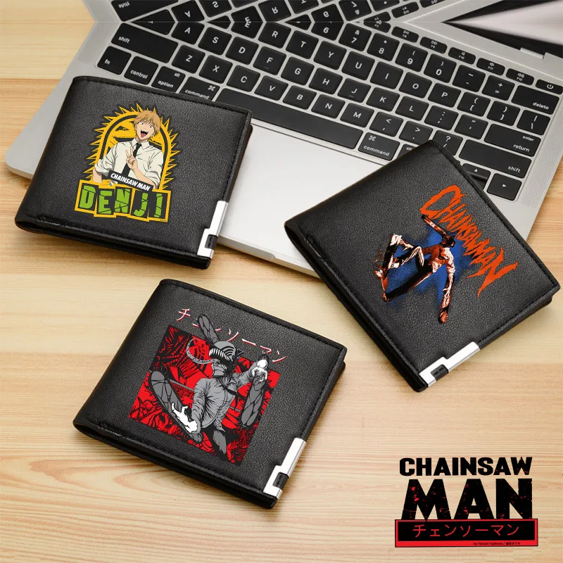 

Многофункциональный кошелек с бензопилой, японский аниме, кошелек с рисунком персонажа из мультфильма, мужские сумки для карт большой емкости, милая сумка для денег