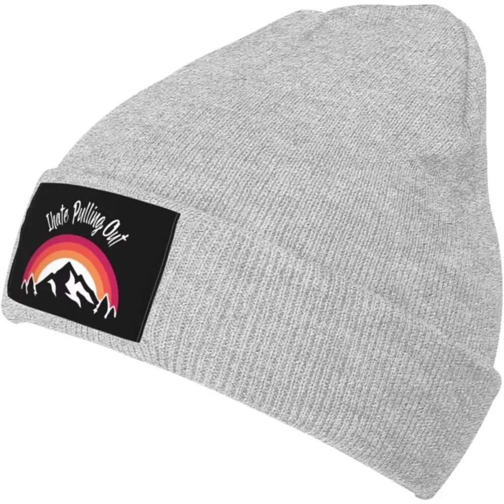 I Hate Pulling Out Men/Women Beanie Winter Hat Warm Skull Knit Hats Soft Stretch Thick Fashion Knitted Cap Black