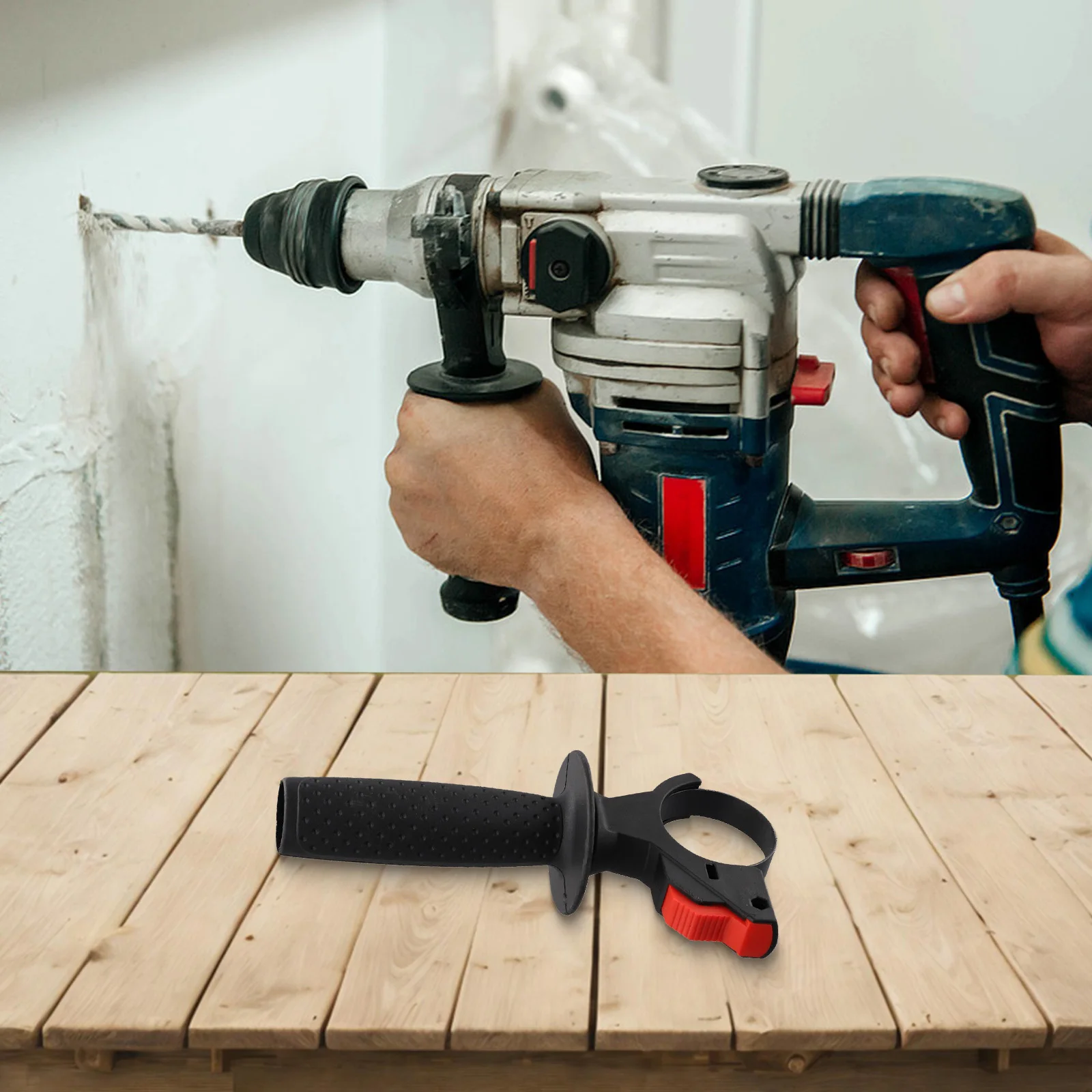 Built To Last Detachable Drill Handle Adjustable Drill Handle Sturdy Material Versatile Application Concave Round Design